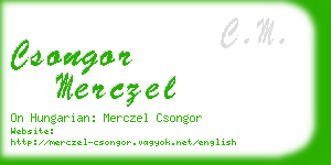 csongor merczel business card